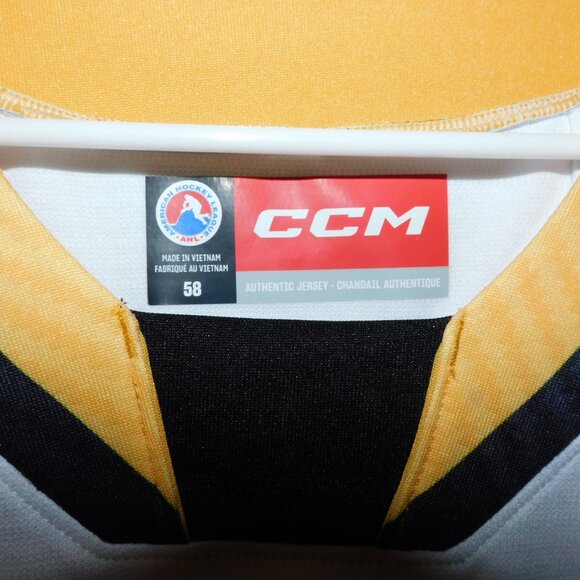 WBS Penguins game worn CCM white hockey jersey Jesse Puljujarvi - Pittsburgh AHL - Picture 4 of 4